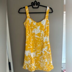 GAP Yellow and White Floral Midi Sundress